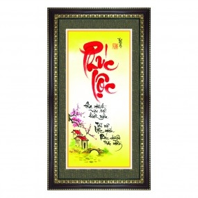 Tranh thư pháp vẽ tay chữ - PHÚC -